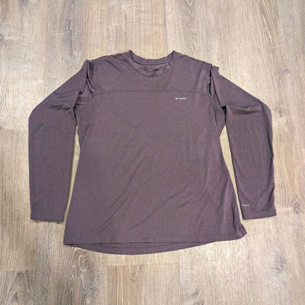 Columbia Omni-Wick Gray Long Sleeve Activewear Hiking Trail Top Shirt Womens XL